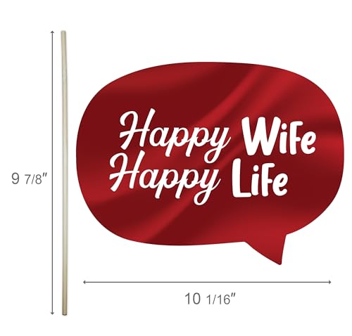 Wedding Anniversary Photo Booth Props Set – Fun Romantic Decorations for Anniversaries, Parties, and Couple Celebrations (12)