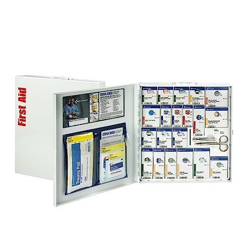 First Aid Only 746000 SmartCompliance 50-Person ANSI A+ and OSHA Compliant First Aid Kit for Business, Large Metal First A...