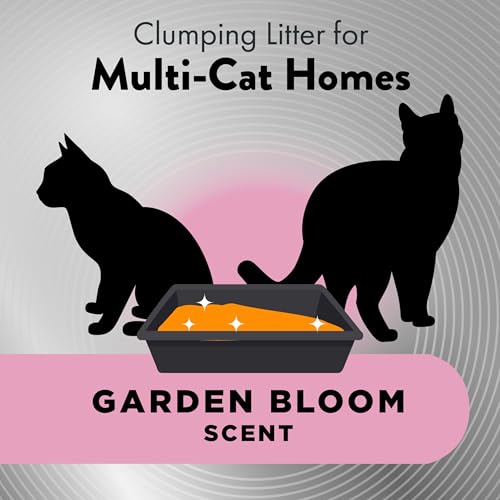 ARM & HAMMER Hardball Lightweight Platinum Multi-Cat Clumping Cat Litter Odor Control, Easy No-Mess Scooping, Garden Bloom...