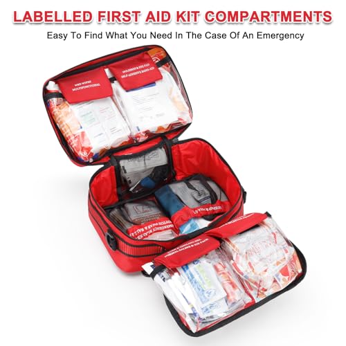 VRIEXSD Premium 450 Piece Large First Aid Kit for Home, Travel, Camping, Car, Hiking & Outdoor Emergencies - Emergency Med...