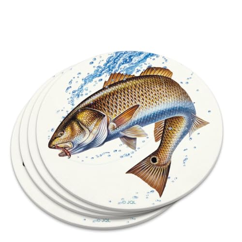 Redfish Fishing 4 Novelty Coaster Set