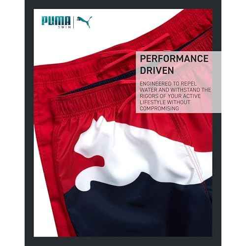 PUMA Men's Bathing Suit - 2 Pack Quick Dry Swimsuit Trunks with Mesh Compression Liner - 8" Inseam Swimwear (S-XL)