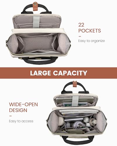 LOVEVOOK Laptop Backpack for Women, 15.6'' Waterproof Nurse Bag Teacher Work Backpack Purse for Women, Travel Computer Bac...