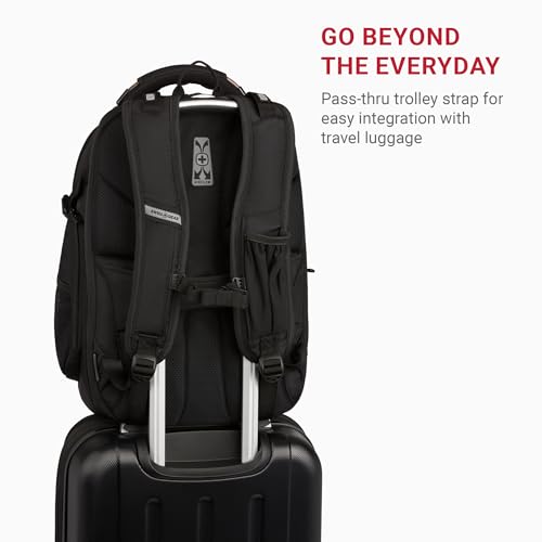 SwissGear Travel Tech Elite Laptop Backpack – Fits Laptops up to 16” – ScanSmart TSA-Friendly Backpack with USB Port, Shoe...