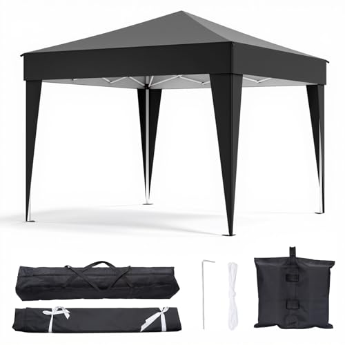 RUIE Pop Up Canopy with Sidewalls - 10x10 Pop Up Outdoor Canopy with Sidewalls | Canopy Tent with Sidewalls for Parties, C...
