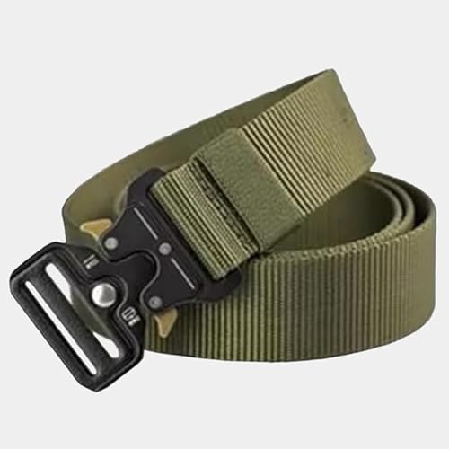 Premium Tactical Belt - Durable Nylon Belt with Sturdy Alloy Buckle,Available in Black, Grey, Coffee, Khaki, Olive, Navy Blue