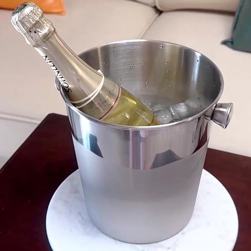 Olmaanseta Champagne Bucket With Ice Scoop,Stainless Steel Wine Bucket For Bar,large Ice Buckets For Parties, Wine Chiller...