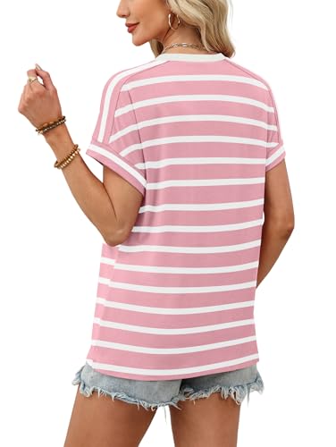 Womens Tops Short Sleeve Shirts Summer Outfits 2026 Spring Dressy Casual Clothes Clothing