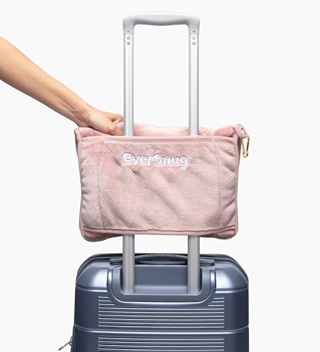 EverSnug Travel Blanket and Pillow - Ultra-Soft, Compact & Lightweight, 65x40 Inches, with Carry Case, Luggage Sleeve & Ba...