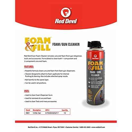 Red Devil 0921 Foam & Fill Foam Gun Cleaner, Clear