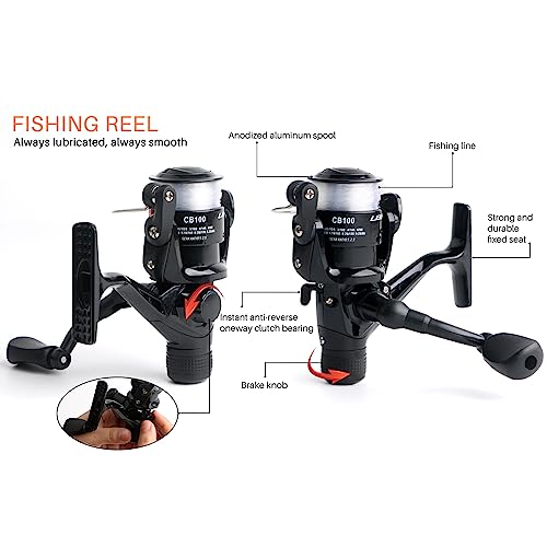 Telescopic Fishing Pole Reel Combo Ultralight Fishing Rod Spinning Reel with Tackle Bag All-in-One Fishing Accessories Fis...