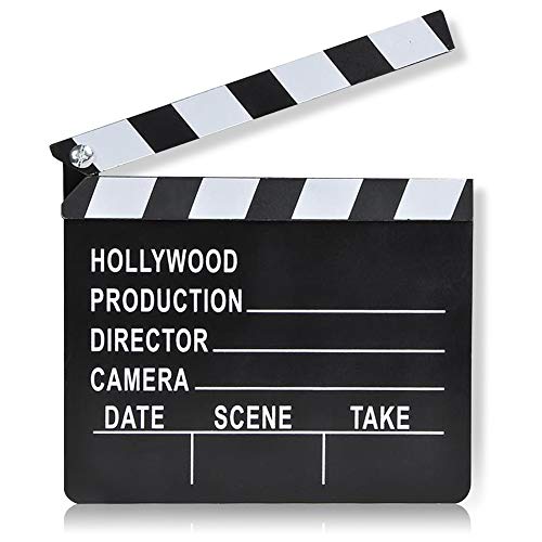 ArtCreativity Movie Clapboard, Hollywood Movie Theme Party Decorations, Academy Awards Party Supplies and Film Décor, Slat...
