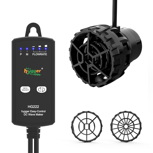 hygger Aquarium Wave Maker for 5-10 Gallon Fish Tanks, Adjustable DC Power Heads for Aquarium with Controller, Aquarium Ci...