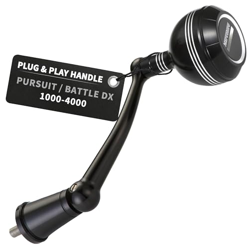 MARVELURE Foldable Power Handle for Penn Pursuit III IV, Battle DX III IV, Conflict I Spinning Fishing Reel Replacement Ha...