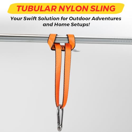 VFKENA 18MM Nylon Climbing Sling Runner 23KN CE2008/EN566 Strong Webbing Straps for Rock Climbing,Mountaineering, Rappelli...
