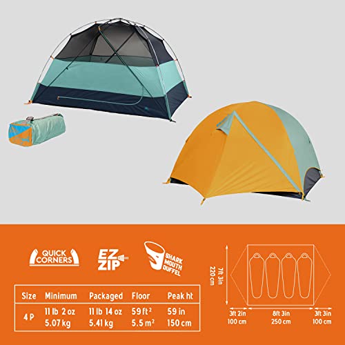 Kelty Wireless Freestanding Camping Tent, 2 4 or 6 Person Size, Huge Interior and Peak Height, Intuitive + Easy to Pitch, ...