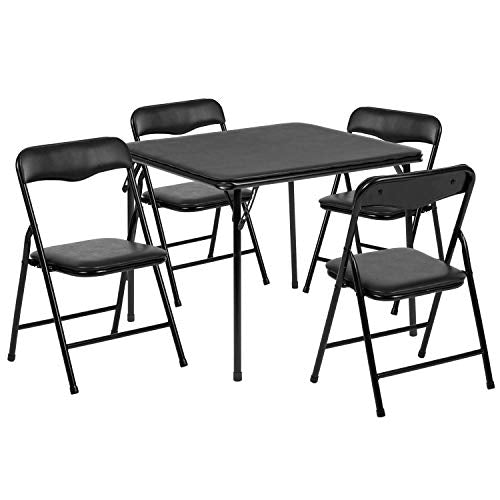 Flash Furniture Mindy Kids 5-Piece Folding Table and Chairs Set for Daycare and Classrooms, Children's Activity Table and ...