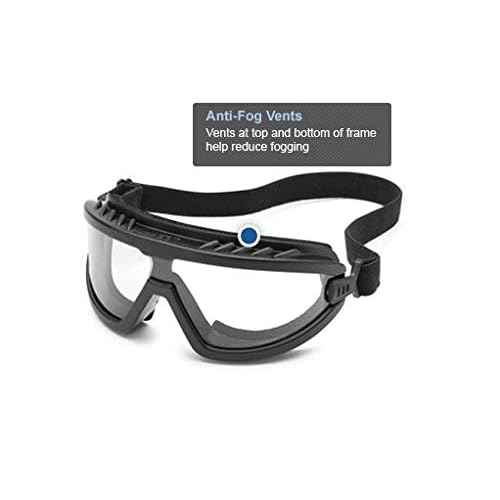 Gateway Safety 4589F Wheelz Stylish and Comfortable Safety Goggle, Blue Mirror Anti-Fog Lens, Black Frame