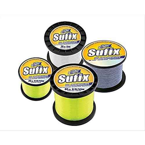 Sufix Superior Spool Size Fishing Line (Clear, 80-Pound)