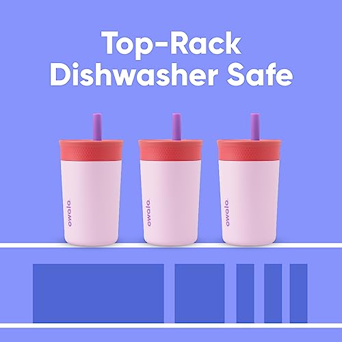 Owala Kids Insulation Stainless Steel Tumbler with Spill Resistant Flexible Straw, Easy to Clean, Kids Water Bottle, Great...