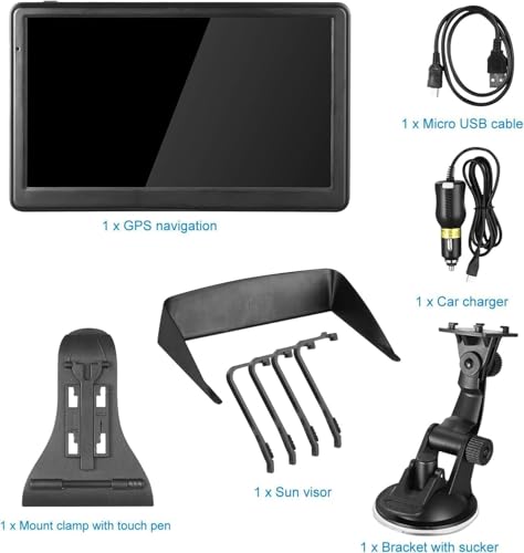 GPS Navigation for Car,Latest 2025 Map, 7 inch Touch Screen Real Voice Spoken Turn-by-Turn Direction Reminding Navigation ...