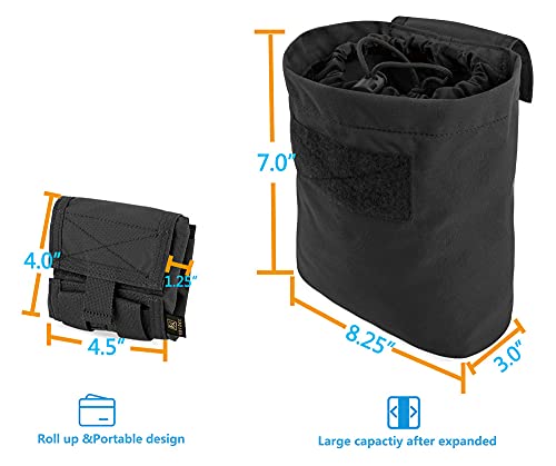 KRYDEX Molle Dump Pouch Roll-Up and KRYDEX Tactical Blow Out Kit Bag Medical Pouch Black