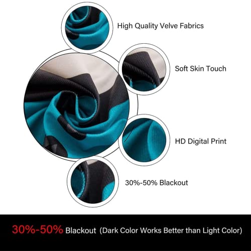 Halloween Style Door Curtain 42" W x 84" L Pumpkin Lantern Moon Blackout Curtain for Closet Door Gothic Style Curtain Tapestry for Hallway Living Room