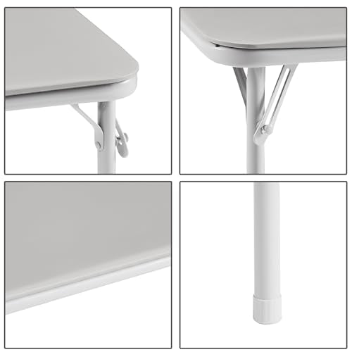VECELO 34'' Folding Table with Soft Padded Tabletop, Portable Multifunctional for Indoor/Outdoor, Home, Parties, Picnics, ...