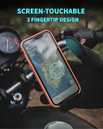 Liovoras Tactical Gloves for Men, Shooting & Motorcycle Gloves with Hard Shell Knuckle Protection & Leather Palm for Airso...