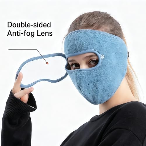 Windproof Ski Balaclava for Men Women Winter Warm Headgear with Ear Full Face Protection Riding Mask