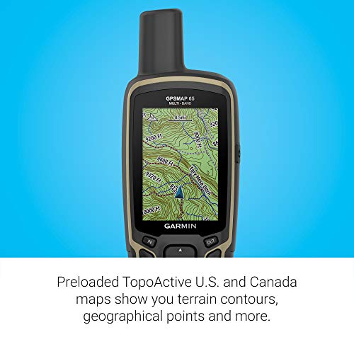 Garmin GPSMAP 65, Button-Operated Handheld with Expanded Satellite Support and Multi-Band Technology, 2.6" Color Display, ...