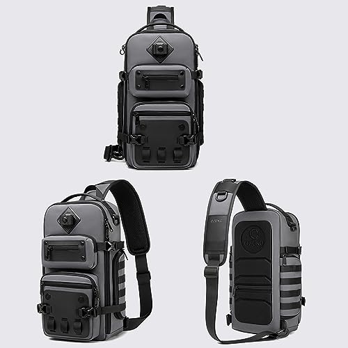 OZUKO Tactical Backpack Chest Sling Bags for Men, Waterproof Crossbody Shoulder Daypack for Outdoor Walking Hiking Trekkin...