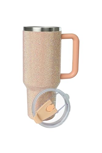 Sip+Sea Grenada 40oz Rhinestone-Encrusted Insulated Tumbler - Premium Bling Stainless Steel Water Bottle with Handle, Doub...