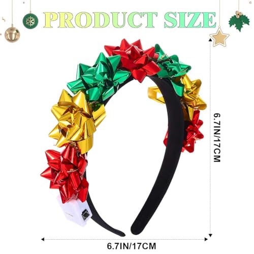 DRESBE Light Up Christmas Headband LED Xmas Headbands Glow Party Hair Accessories for Women