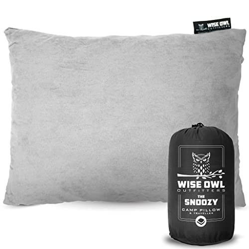 Wise Owl Outfitters Camping Pillow – Memory Foam Travel Pillow for Airplane Sleeping, Hiking, Backpacking & Outdoor Use - ...