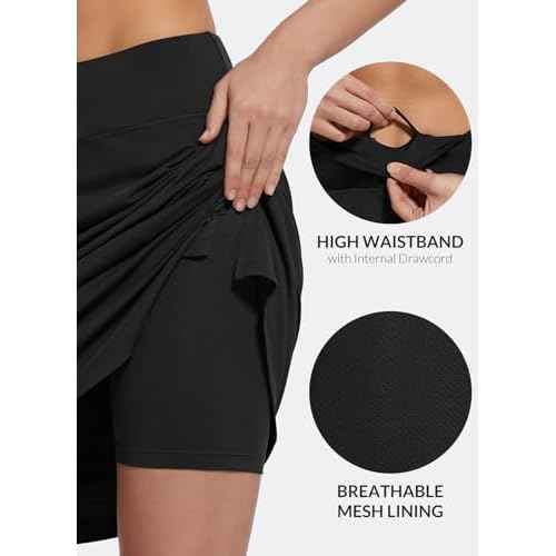 baleaf Women's 20" Knee Length Golf Skorts Long Athletic Tennis Skirts for Women Active Casual Pockets UV Protection