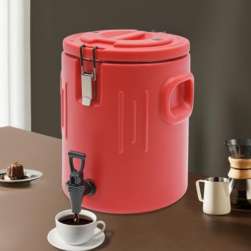 HIFMGHE Insulated Beverage Dispenser 3.5Gal, Hot and Cold Drink Dispenser with Stainless Steel Interior, Lid and Spout, 6-...