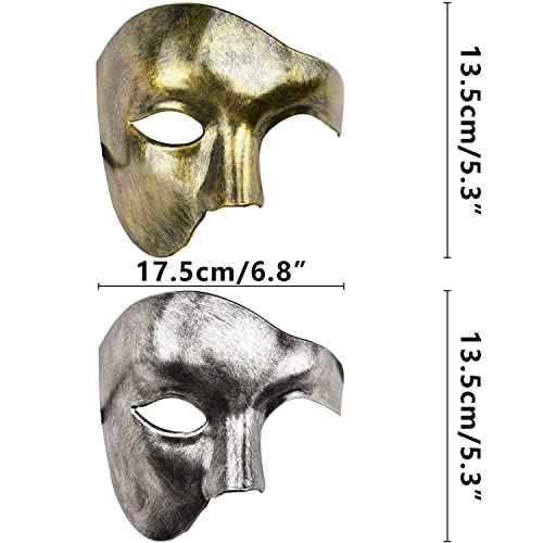 KEFAN Mens Mask Masquerade Mask Phantom of The Opera Half Face Mask