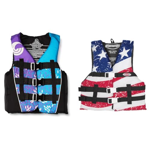 Connelly Teen 90-120lb Nylon Vest and Stars & Stripes USCG Life Jacket