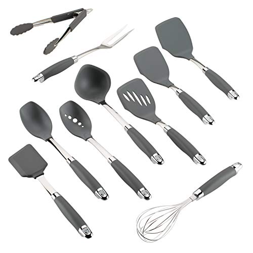 Anolon 10-Piece Nylon Mixed Tool Set, Graphite