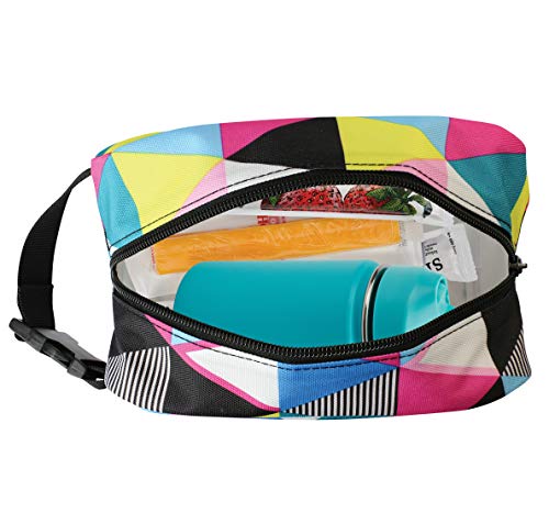 PackIt Freezable Snack Box, Triangle Stripes, Built with ECOFREEZE Technology, Collapsible, Reusable, Zip Closure with Buc...