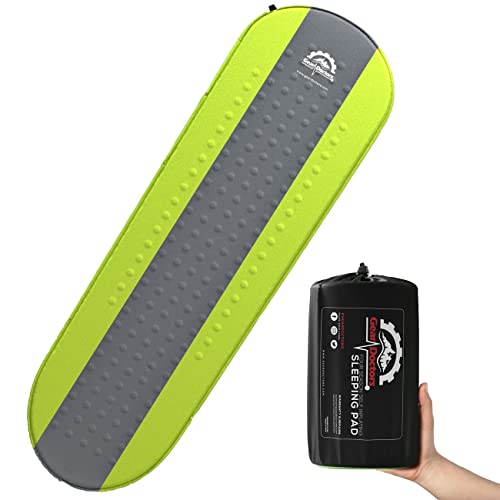Gear Doctors Oxylus 4.3R-Value Insulated Foam Self Inflating Sleeping Pad Camping—Sleeping Pad Backpacking Air Mattress—Ca...