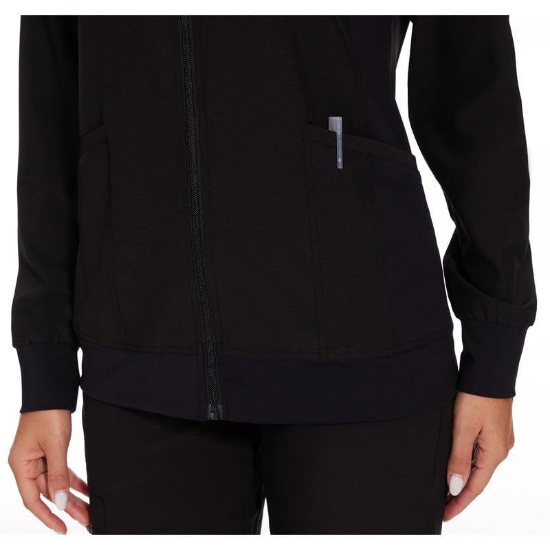 COZYFIT Scrub Jackets for Woman, Zip Front Nurse Jacket, 4-Way Stretch Fabric