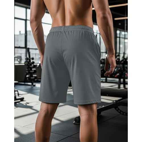 NY Threads 3 Pack Men's Athletic Shorts Quick Dry Lightweight Workout Running Gym Shorts with Pockets