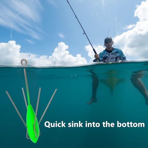 Premium 5 PCS Sputnik Sinker Fishing Weights - Heavy-Duty Long Tail Spider Sinkers for Saltwater Surf Casting, Catfishing,...