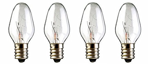 4-Pack 15 Watt Bulbs for Scentsy Plug-in Nightlight Warmer and Scented Wax Diffuser, 15W 120 Volt