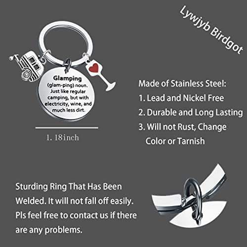 Lywjyb Birdgot Camper RV Gift Camper Keychain Glamping Lifestyle Gift Camp Lover Camping Gift