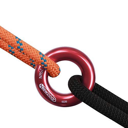 NewDoar Rappel Ring 25kN Gold Large O-Ring Rope Connector for Rock Climbing Arborist Rescue Hammock and Slackline