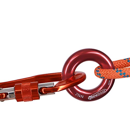 NewDoar Rappel Ring 25kN Gold Large O-Ring Rope Connector for Rock Climbing Arborist Rescue Hammock and Slackline
