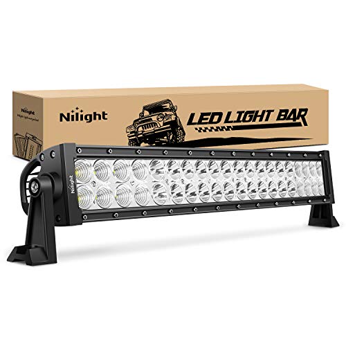 Nilight - 70003C-A 22" 120w LED Light Bar Flood Spot Combo Work Light Driving Lights Fog Lamp Offroad Lighting for SUV Ute...